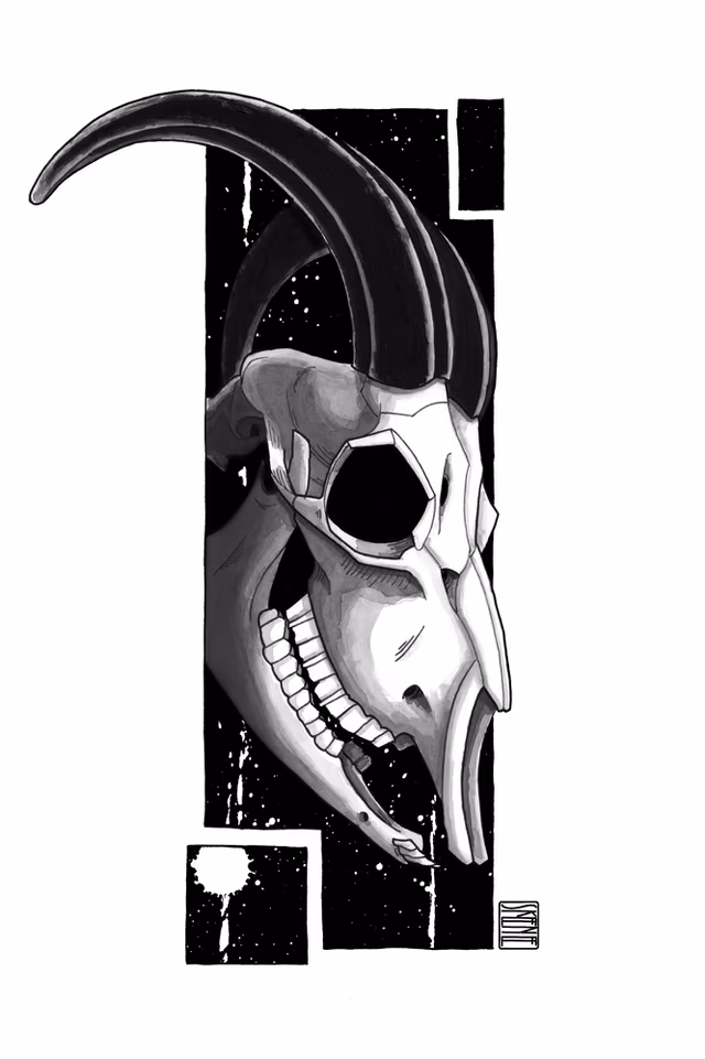 Goat Skull Study II